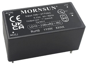 MORNSUN LD10-23BxxR2-RC/10W AC/DC Single Output Converter + Ultra Compact Size