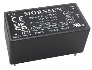 MORNSUN LD20-23BxxR2-RC/20W AC/DC Single Output Converter + Ultra Compact Size