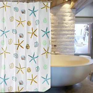 별가사리 패턴 샤워커튼(150x180cm) 화장실 욕실커튼