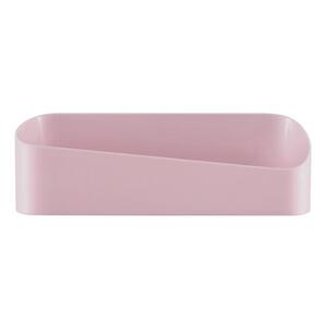 리빙홈 일자 욕실선반(핑크) 접착식 욕실수납함