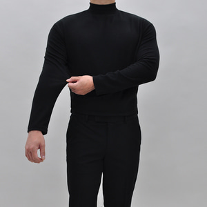 남자반폴라 반목폴라니트 머슬핏모크넥니트 기본반목티셔츠