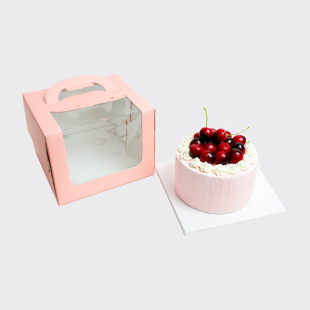 프리미엄 누드창 케익박스 2호(15cm) 핑크