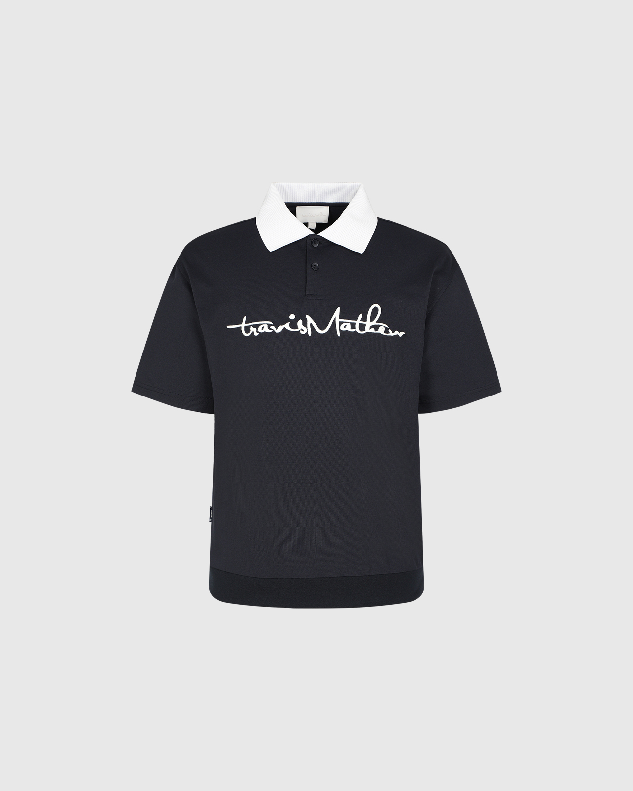 남성 반팔 카라 티셔츠 (네이비)