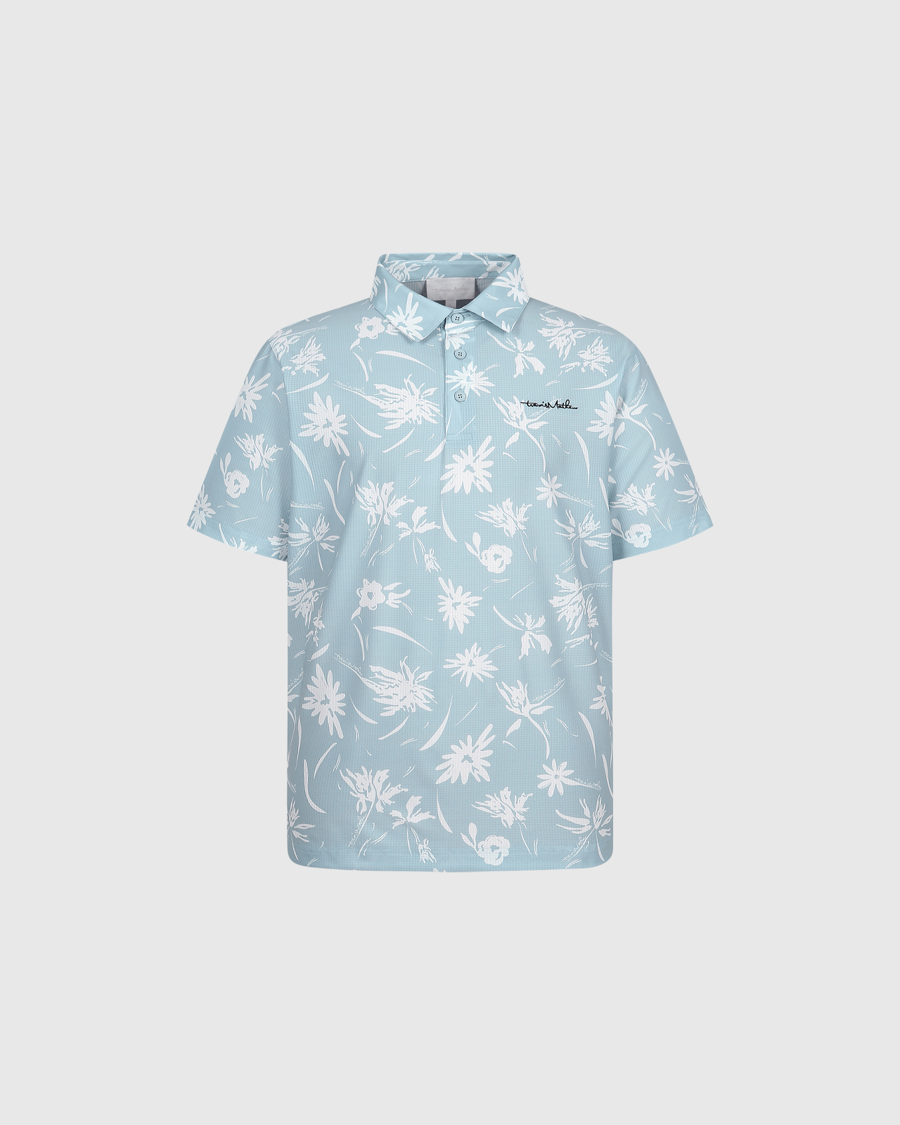 남성 패턴 프린트 티셔츠 (라이트 블루)