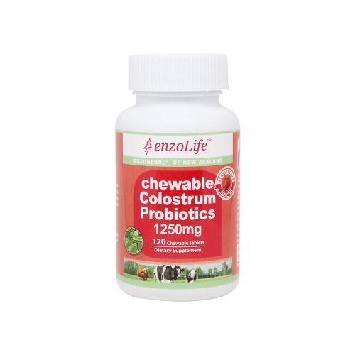엔조라이프 츄어블 씹어먹는 초유 프로바이오틱스 유산균 1250mg 딸기맛