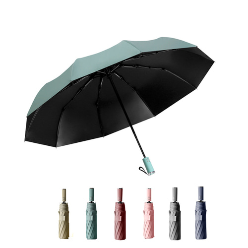 베이직 UV 자외선 차단 자동 암막 3단 양우산 접이식 양산 겸용 우산 남자 여자