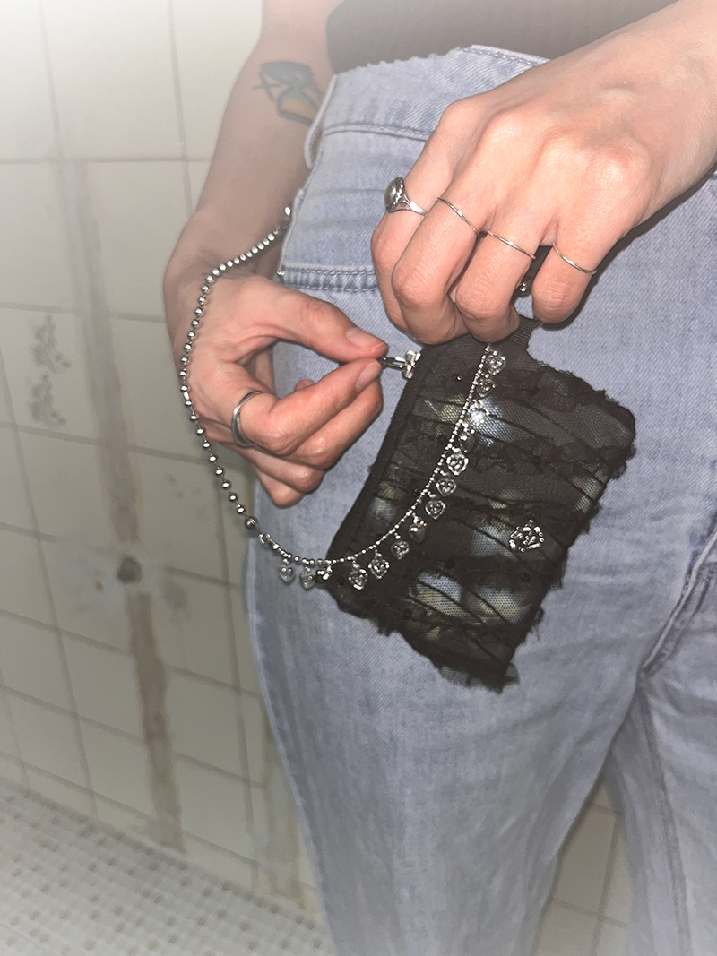 Die in secrecy pouch keyring(Black)