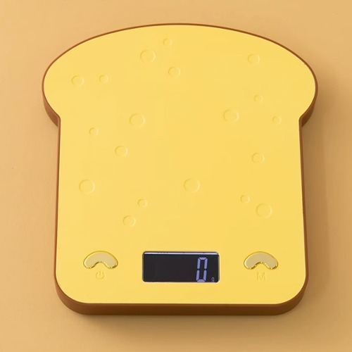 빵모양 주방저울, 영점화 가능 0.1g 정밀 측정 빵모양 귀여운 디자인