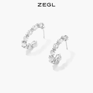 ZEGL 반짝이는 별밤 귀걸이 925은침