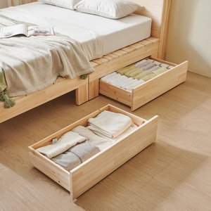편백나무 평상형 침대서랍 2개세트 원목서랍