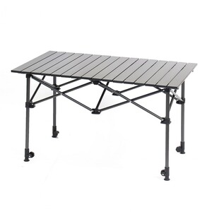 캠핑용 높이조절 롤테이블 야외식탁(94x55cm) (블랙)