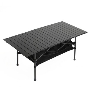 캠핑용 접이식 롤테이블(118x55cm) (블랙) 야외 식탁