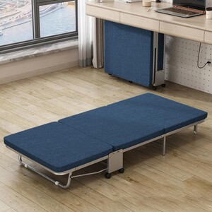공간활용 접이식 침대(80cm)(블루)