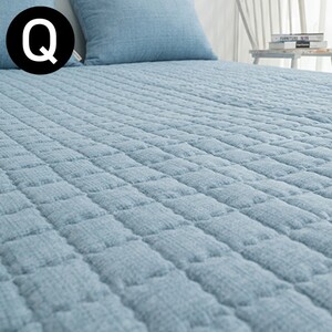 해피니 누네 소프트마이크로 침대 밴딩 패드 퀸 Q (블루)