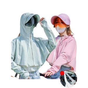 여성용 여름용 자외선 차단 모자 사이클링용 방풍 선햇 얼굴 가리개 마스크 전기 자동차용