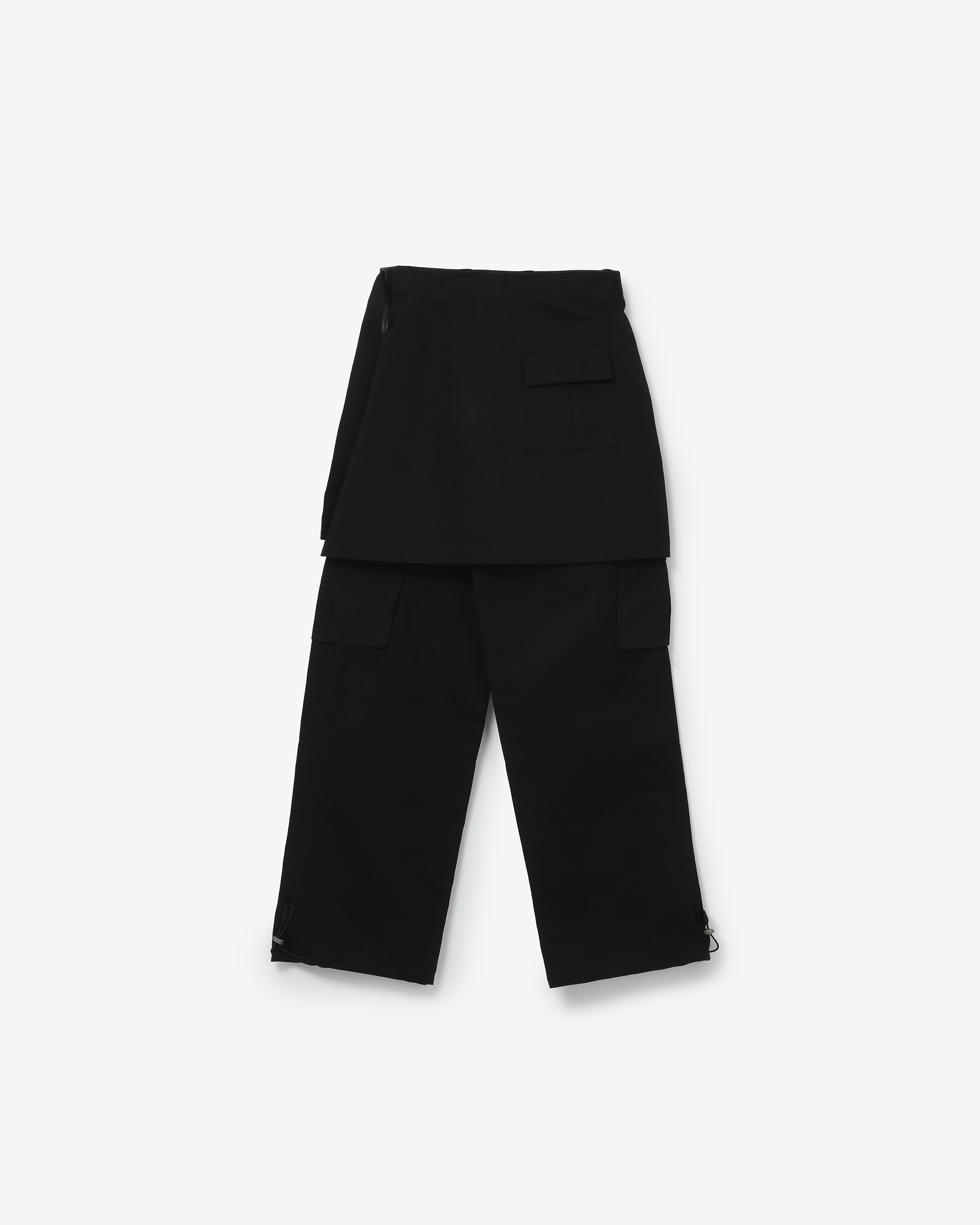 hip cargo set-up wrapskirt &amp; pants [ black ]