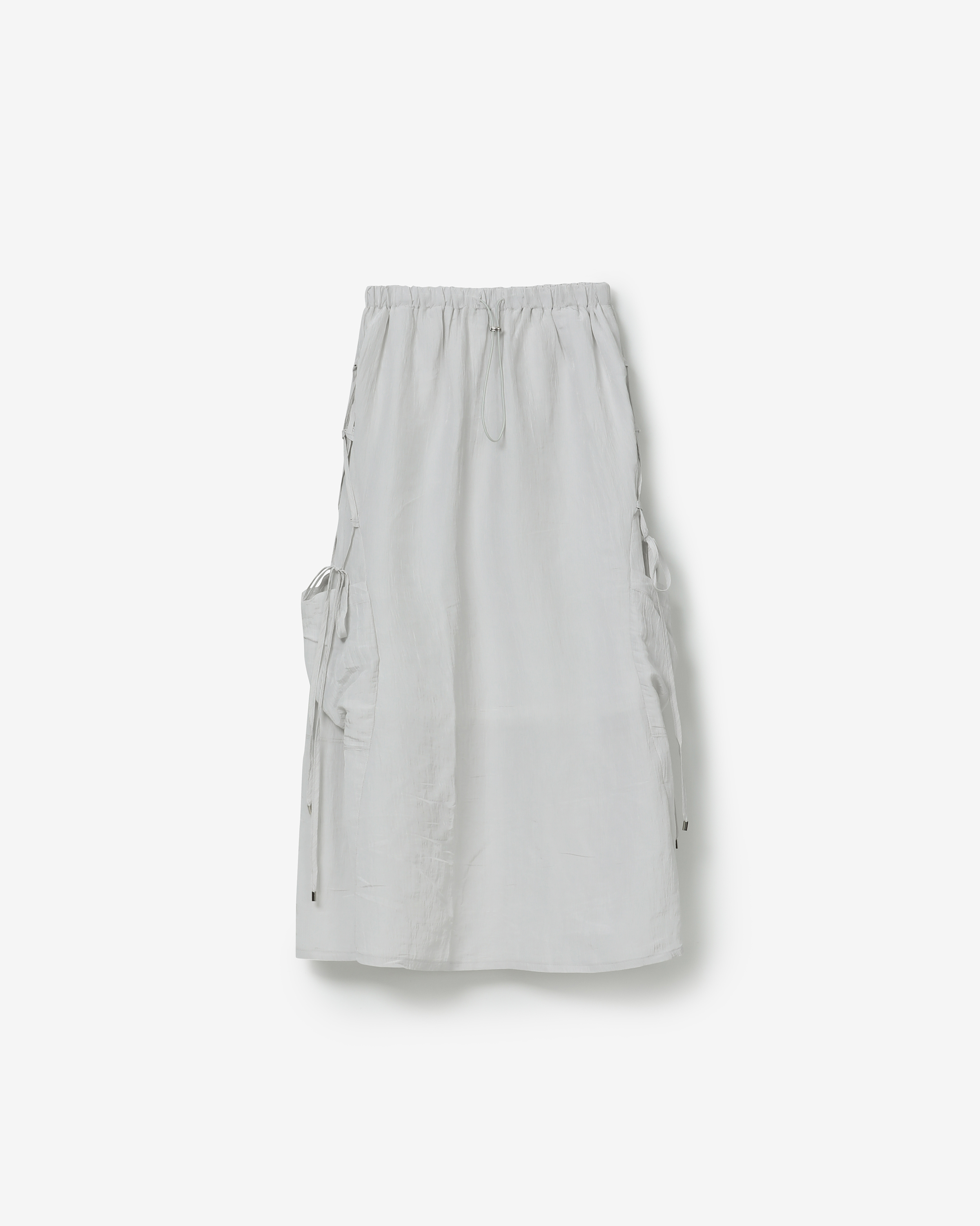 Ribbon wind set-up skirt [ light grey ]