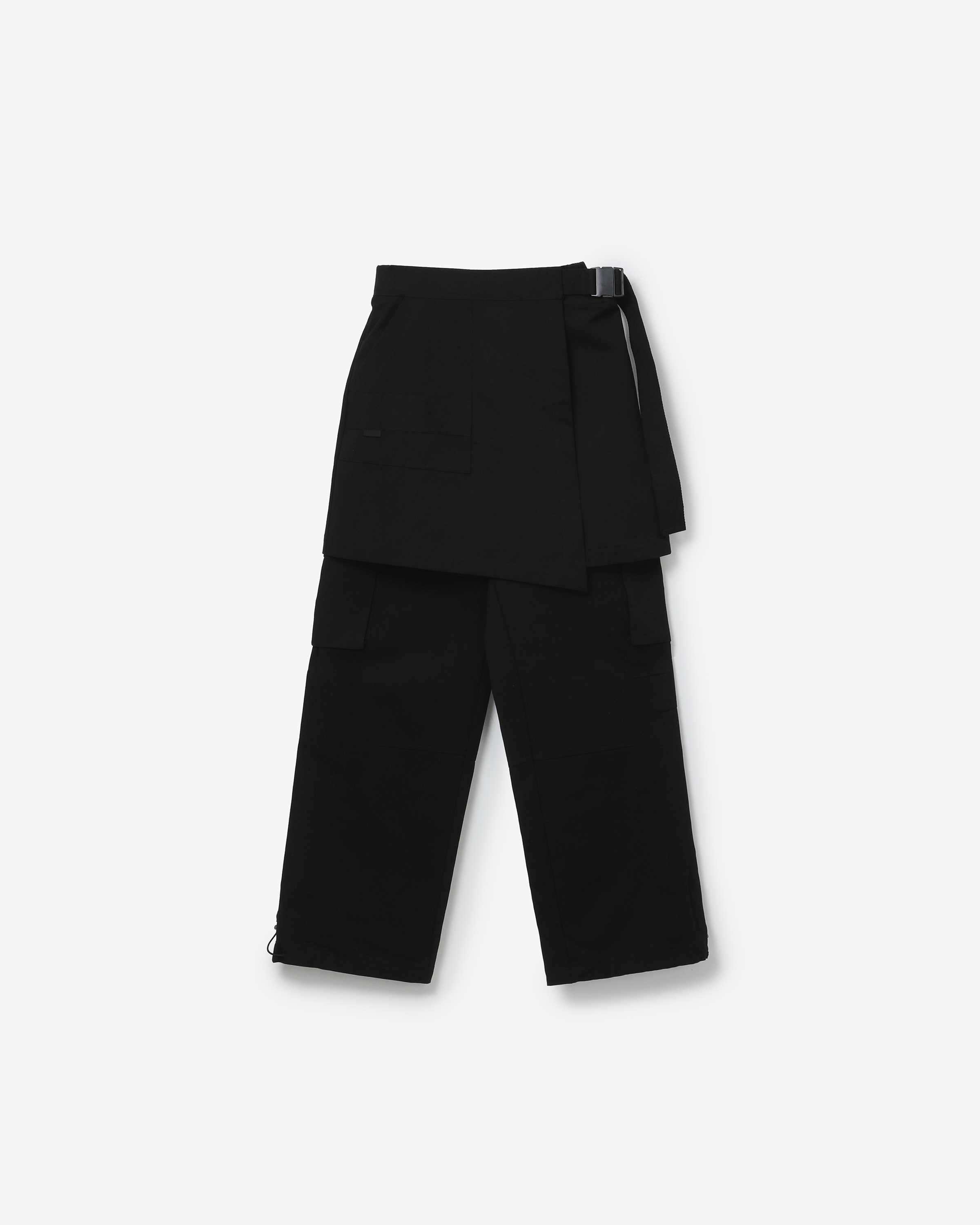 hip cargo set-up wrapskirt &amp; pants [ black ]