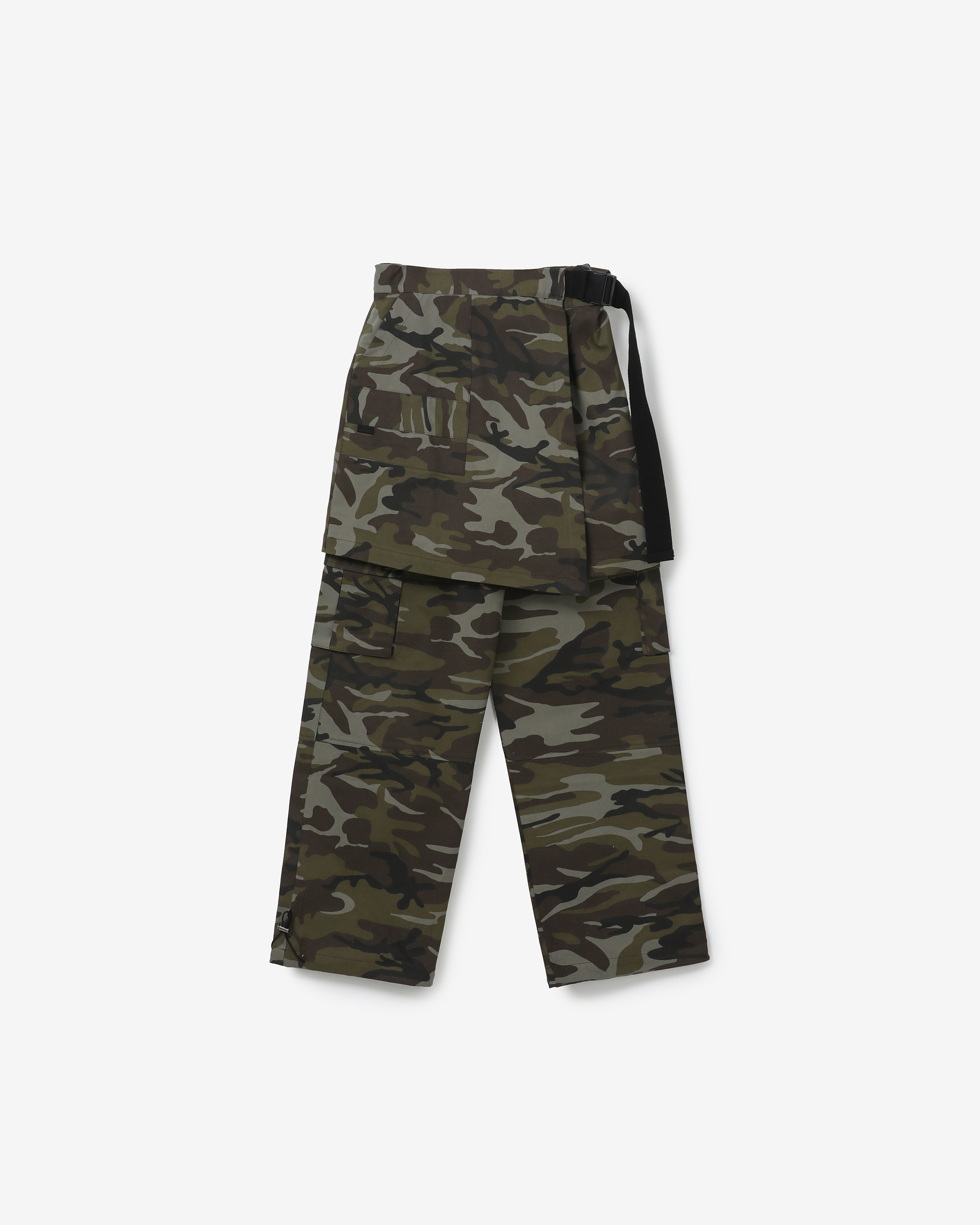 hip cargo set-up wrapskirt &amp; pants [ military ]