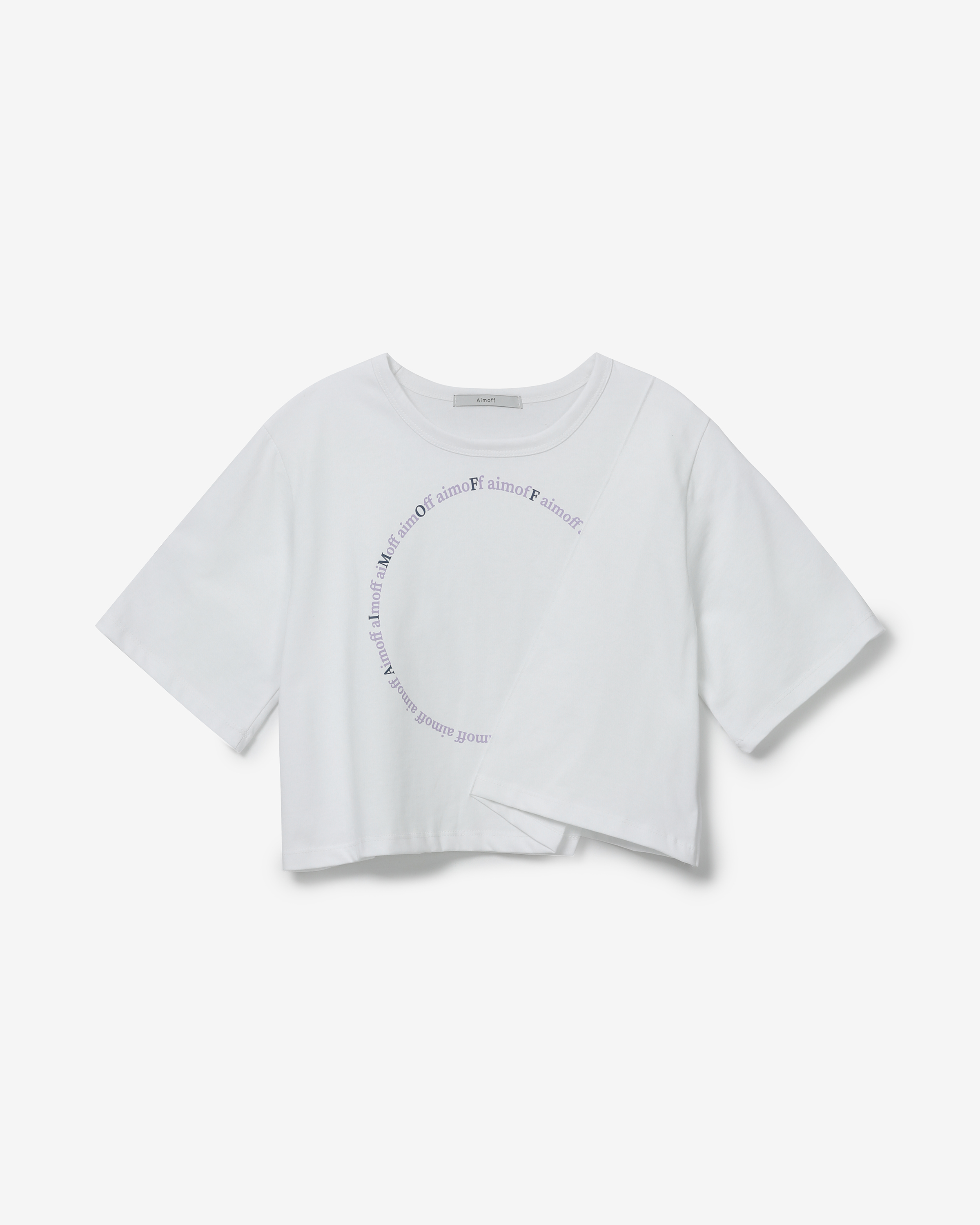 circle lettering 1/2 T-shirt [ white ]