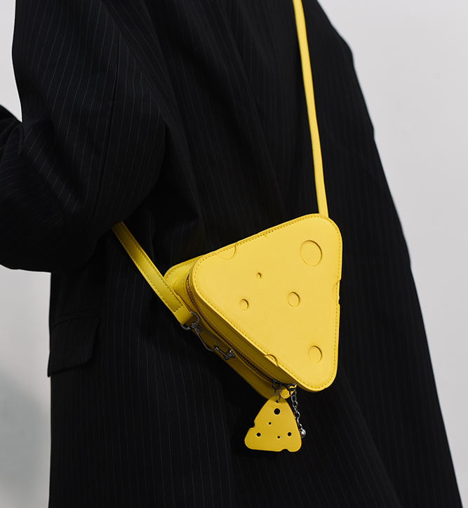 치즈 가방 작은 노랑 귀여운 미니 크로스 핸드폰 메신저백
