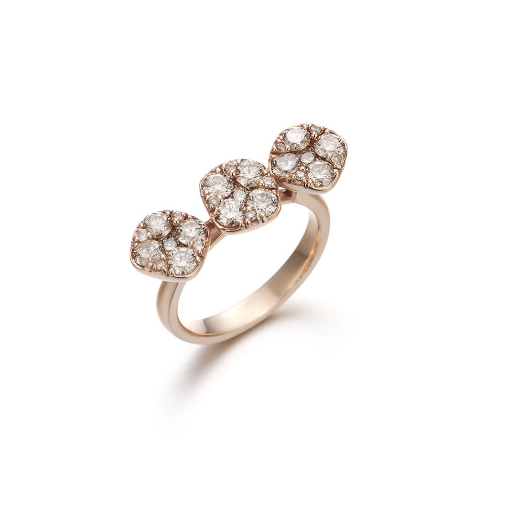 Brown Diamond Ring  [ 3point ]