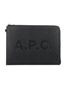 A.P.C. 여성 로고 마켓 페이크 레더 태블릿 클러치