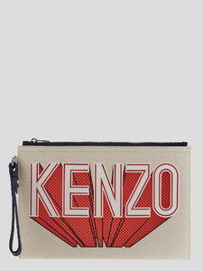 KENZO 3D 이펙트 로고 코튼 파우치