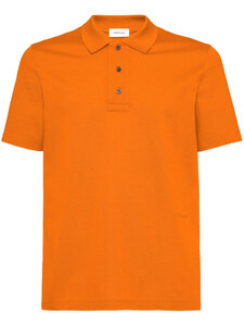 FERRAGAMO 남성 오렌지 코튼 반팔 폴로 셔츠