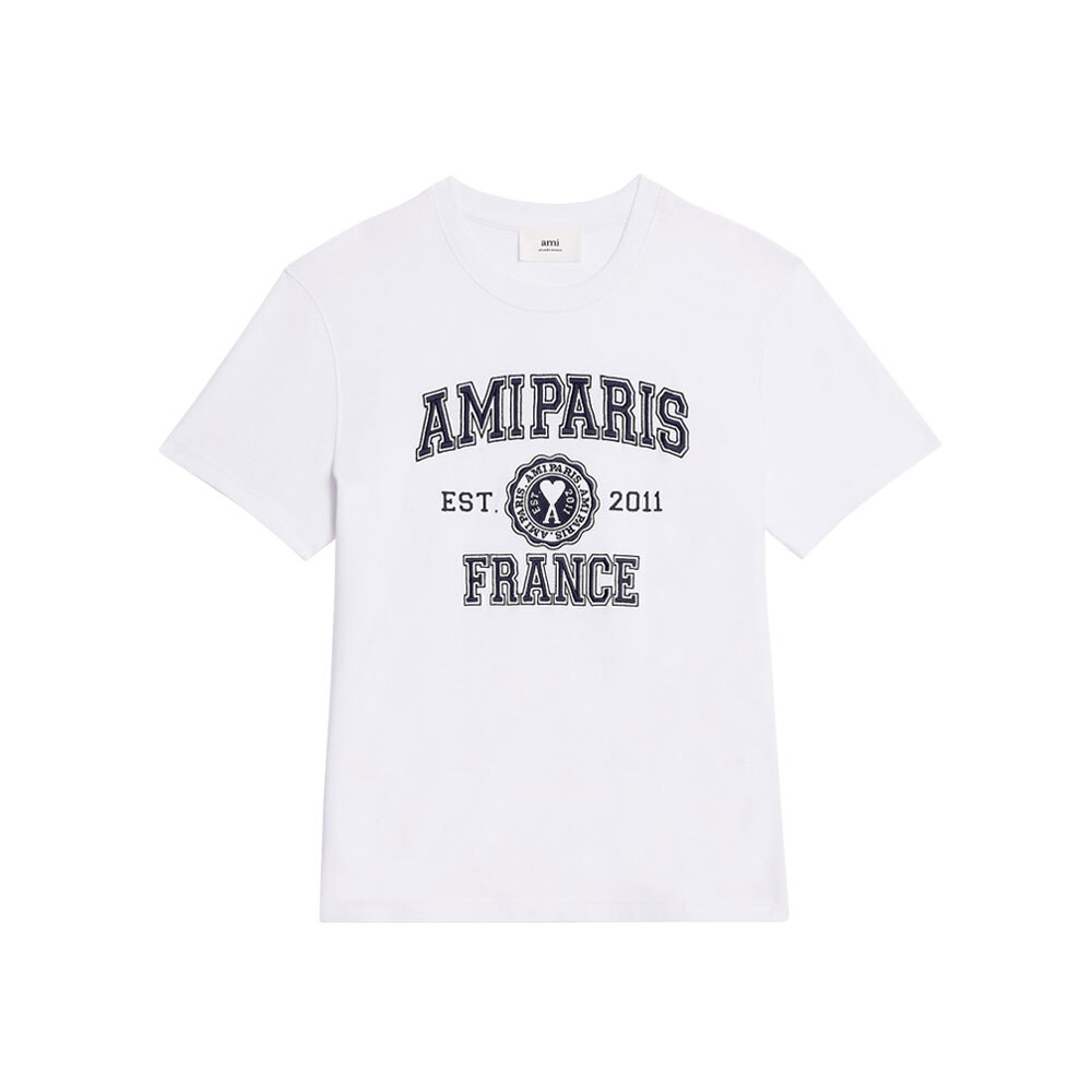 아미 파리 프랑스 티셔츠 화이트 HTS008 726 100