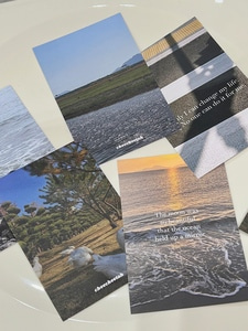Busan Sea Postcard 부산 바다 엽서 5종 SET 카드, 스티커 포함