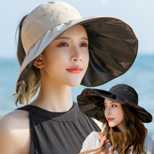 햇빛가리개 와이드 벙거지 모자
