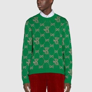 [Gucci] 구찌 GG자카드 파인애플 로고 울니트 남여공용 스웨터