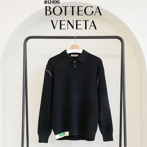 [Bottega Veneta] 보테가베네타 남성 그린 레더 스티치 카라 니트 스웨터