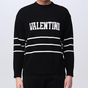 [ Valentino ] 발렌티노 레터링로고 풀오버 스웨터