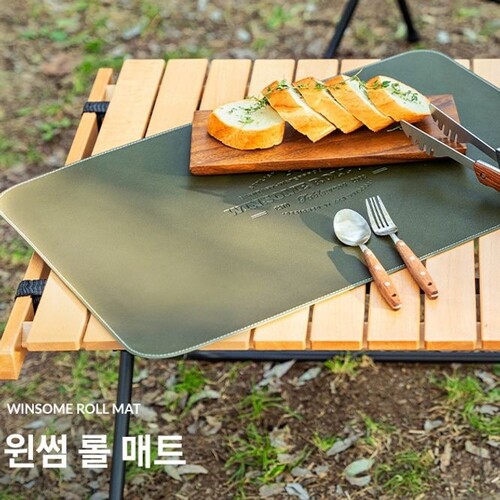 (도화)캠핑 식탁 세팅 매트 L 다크 브라운 테이블보 러너