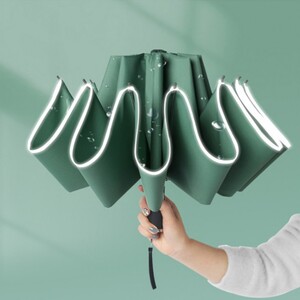 (도화)자동 거꾸로 반전 암막 UV차단 반전 3단 튼튼한 우산