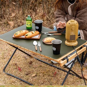 (도화)캠핑 식탁 세팅 매트 S 다크 브라운 테이블보 러너