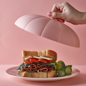 마미스테이블[호박뚜껑 24cm] 최상급 식품용 실리콘 덮개 전자렌지 용기