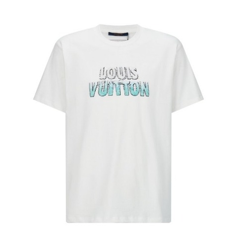 LV 엠브로이더드 비즈 코튼 티셔츠