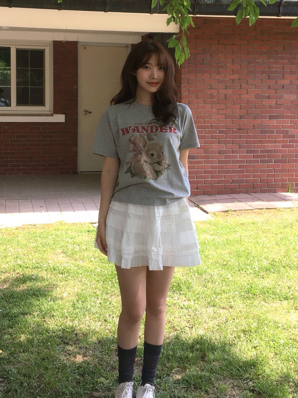 반팔티,토끼프린팅반팔