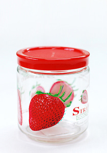 딸기 저장병 450ml 6456 반찬 양념 수제청 과일청 쨈 조미료 유리밀폐용기