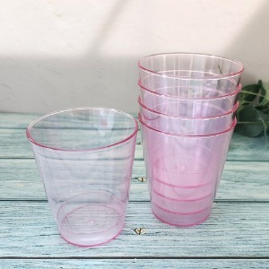 야외용 맥주컵5P 핑크 0500/ 물 플라스틱 테이블용 야외용 캠핑