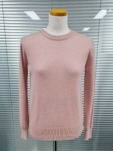 베이비핑크 긴팔 니트 티셔츠 여성 스웨터