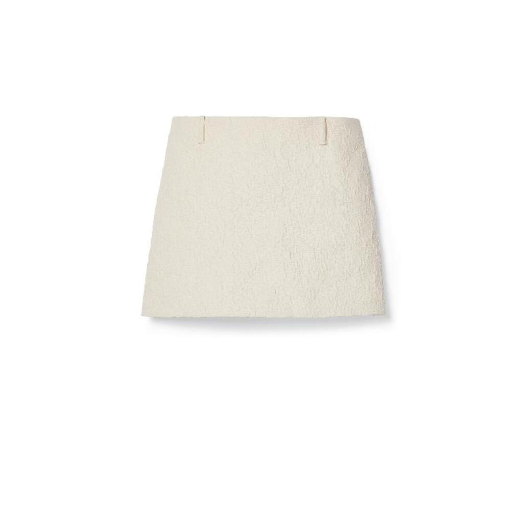 구찌 여성 스커트 789887 ZAQE7 9200 Textured cotton mini skirt