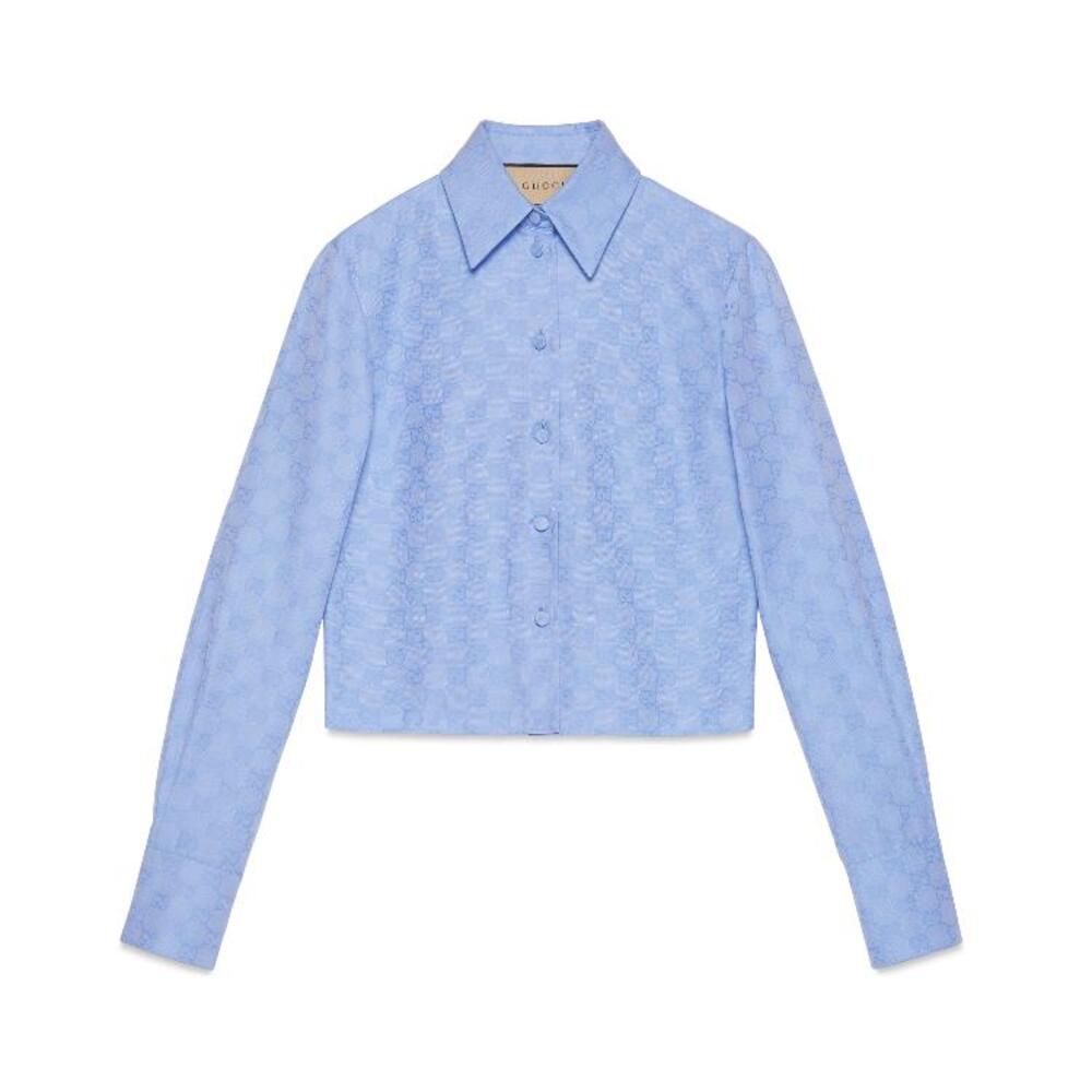 구찌 여성 블라우스 셔츠 770160 ZAM9M 4910 GG Supreme Oxford cotton shirt