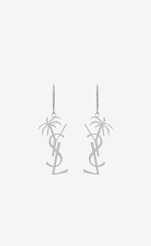 생로랑 남성 귀걸이 584129Y32008126 cassandre palm earrings in metal