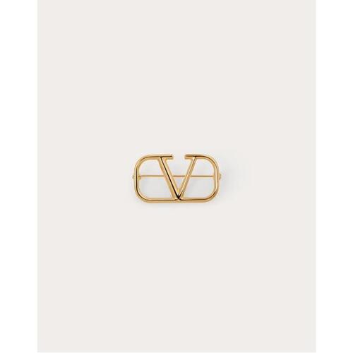 발렌티노 여성 기타액세서리 Vlogo Signature Metal Brooch for Woman in Gold | Valentino GB WJ0E82MET_CS4