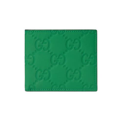 구찌 남성 지갑 771309 AAC38 3727 GG rubber effect bi fold wallet