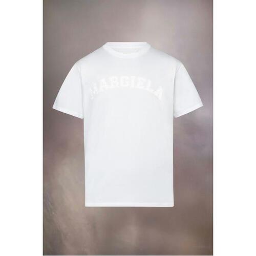 메종마르지엘라 여성 티셔츠 맨투맨 T shirt en jersey de coton A logo S51GC0519S22816100